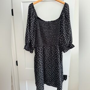 Hayden (Pink Blush) blk floral midi XXL (non maternity)